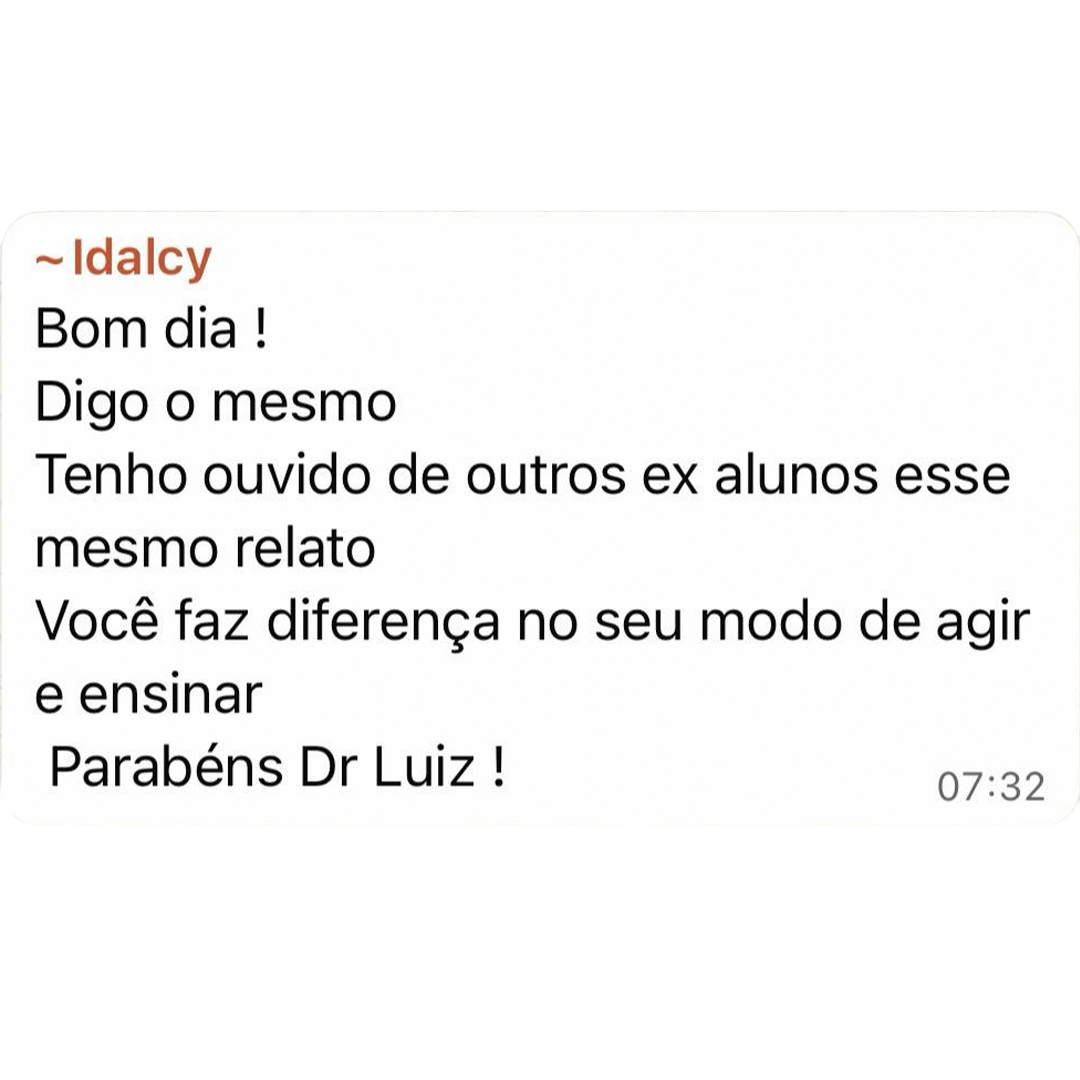 Depoimento de aluno