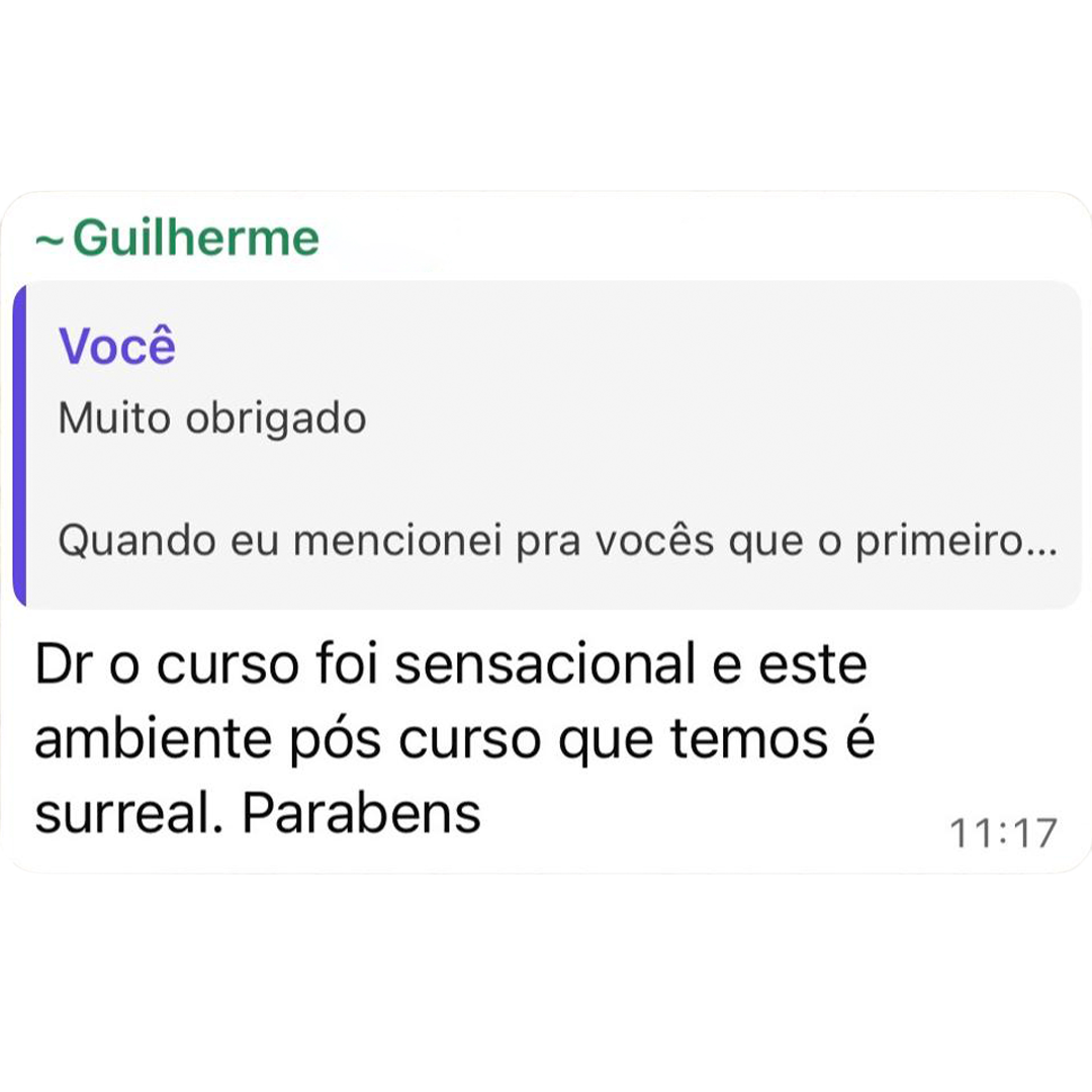 Depoimento de aluno